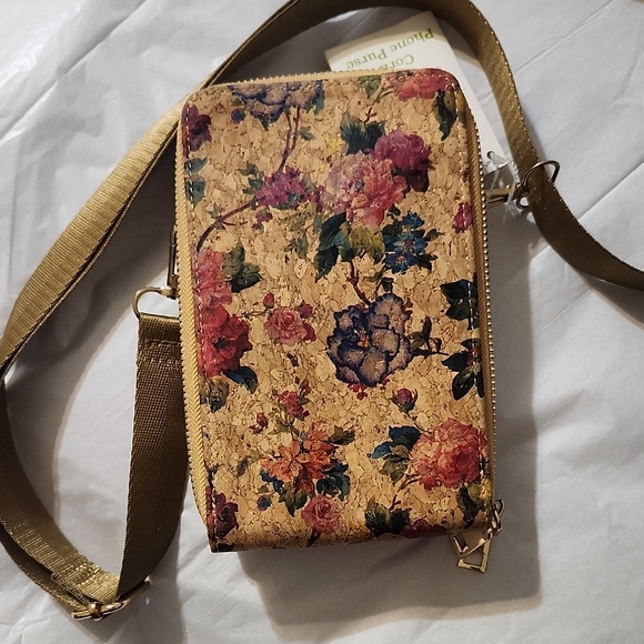 Floral Cork Phone Purse - Picture 4 of 14